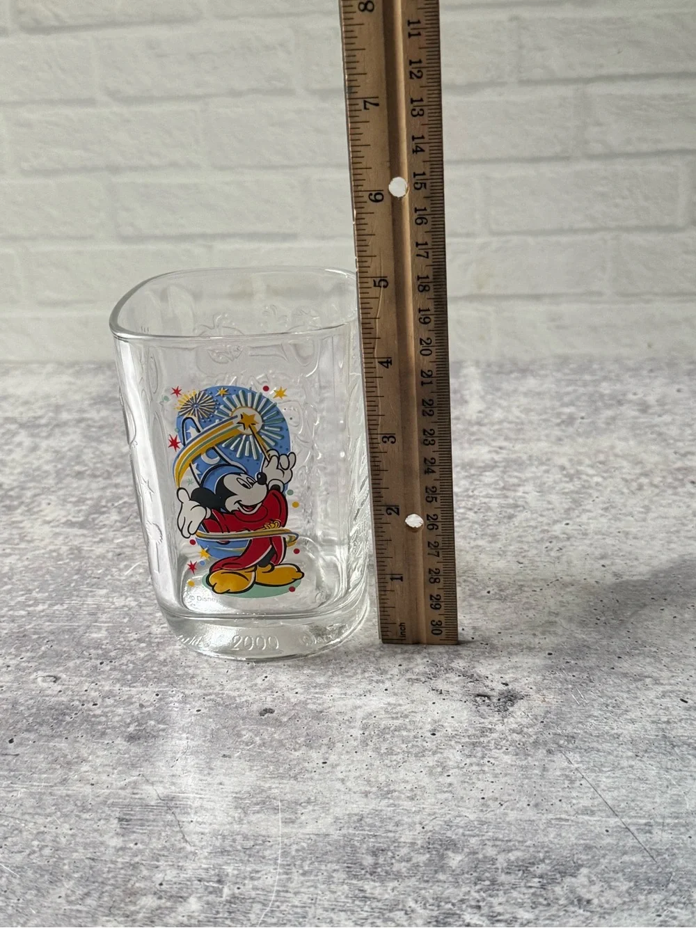 Vintage Y2K McDonald's Walt Disney World EPCOT 2000 Millennium Celebration Glass